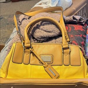 Tianello Yellow Leather Satchel